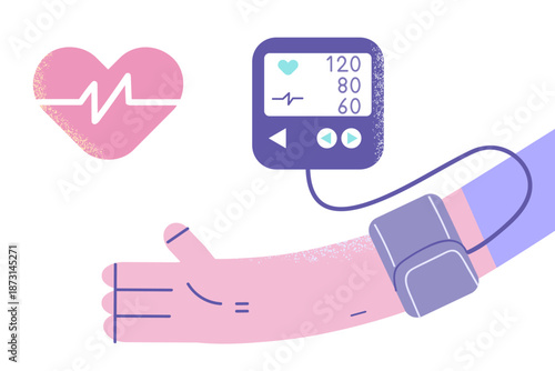 Measuring blood pleasure and healthcare concept