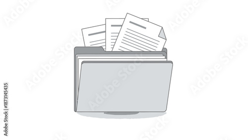Overflowing file folder with disorganized paperwork