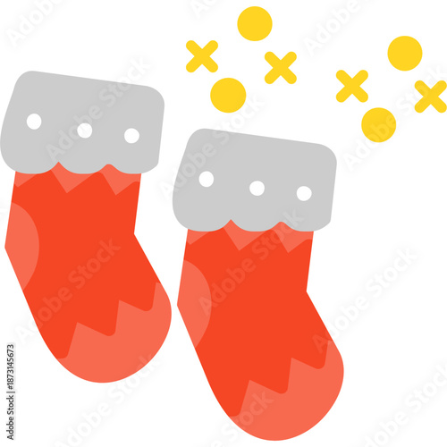 Pair of socks with decorative pattern Icon