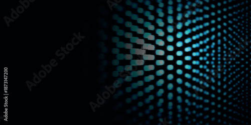 Modern and futuristic abstract background with glowing blue geometric shapes decoration. Vector illustration with bright light effects for cover, banner, brochure, presentation and website. EPS. 2
