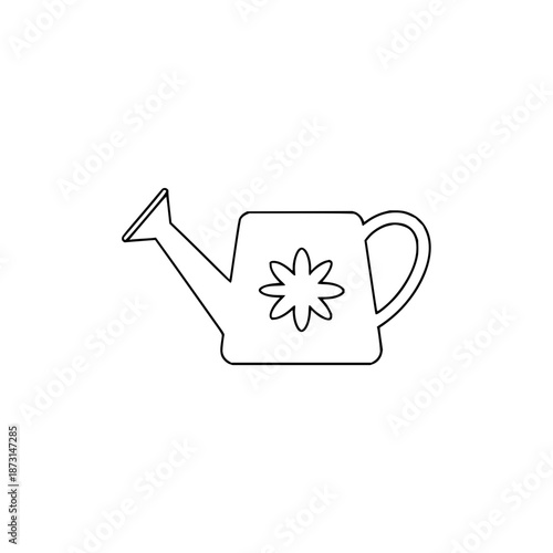 vector illustration of a watering can