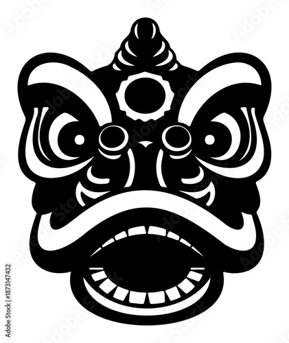 Chinese New Year Bull head livestock farm animal agriculture icon