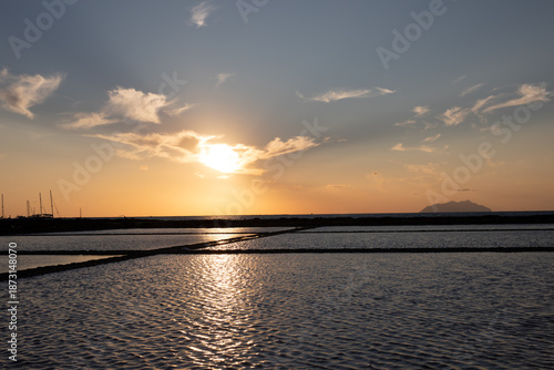 Sicilian salt flats during an aperitif