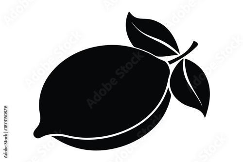 Zesty Lemon Fruit Silhouette Vector Illustration for Scented Product Labels and Packaging