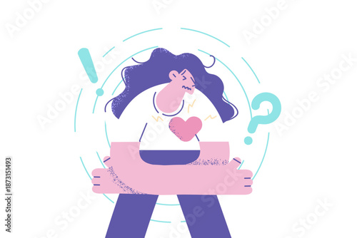 Stressed woman feel depressed suffer from breakup