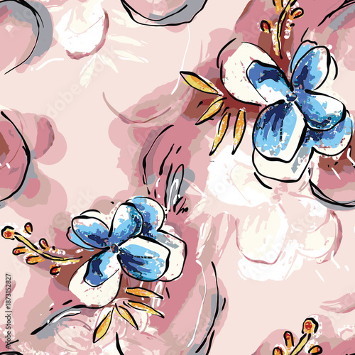 Hand drawn vector illustration Oil on canvas. colorful paint brush stroke painting, Abstract art vector illustration. Brushstrokes of paint. modern Art. Prints, wallpapers.