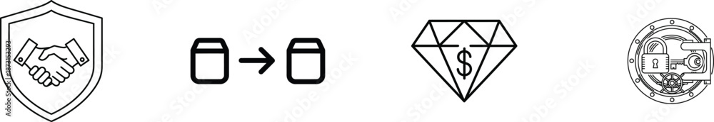 Fototapeta premium vector illustration of a set of abstract lines