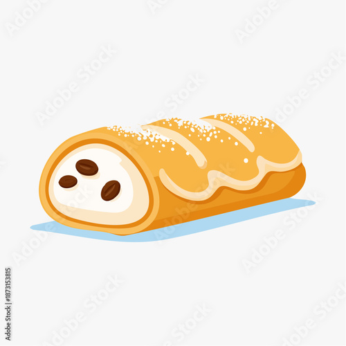 Flat Design Italian Cannoli Icon