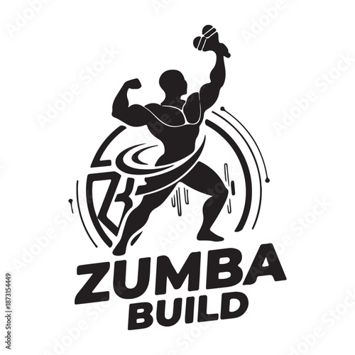 Aerobics, Gym Workout, and Zumba Logo Templates  Fitness Silhouette