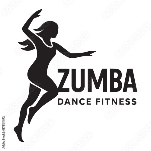 Zumba Dance Fitness Logo Vector Collection with active silhouettes