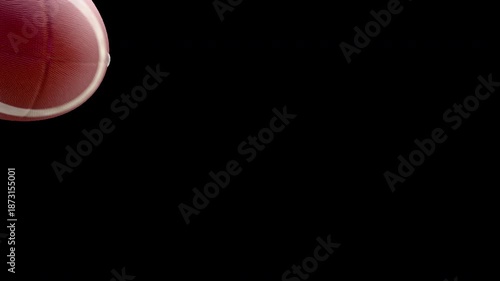 American football ball transition with alpha channel