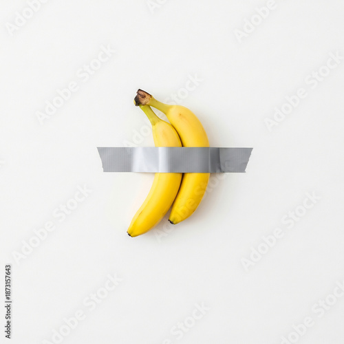 banana on white background
