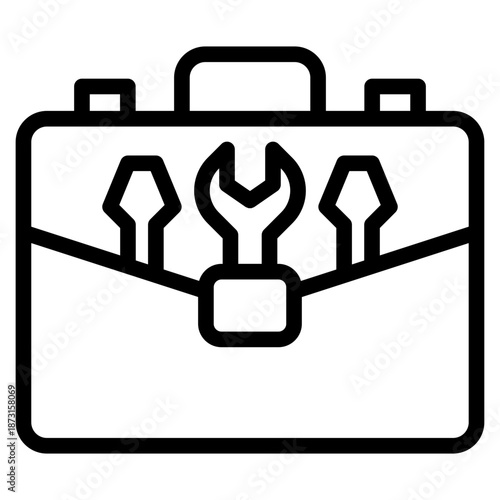 Briefcase tools icon vector illustration