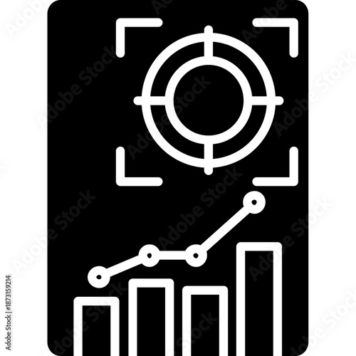 Objectives chart with target frame Icon