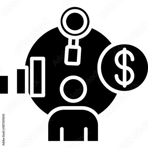 Scorecard with metrics and currency Icon