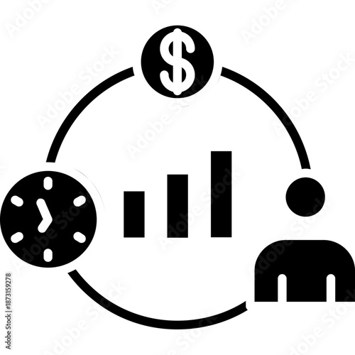 Efficiency metrics with user symbol Icon