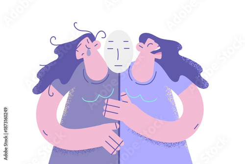 Woman have different emotions suffer from mood swings