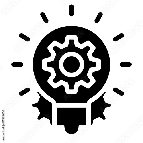 Innovation icon glyph style vector illustration	
