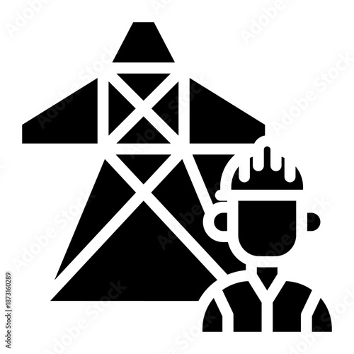 Electrical engineering  icon glyph style vector illustration	
