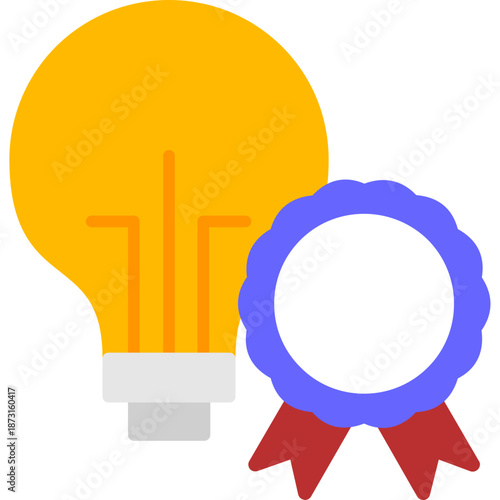 Brand awareness symbol with badge Icon