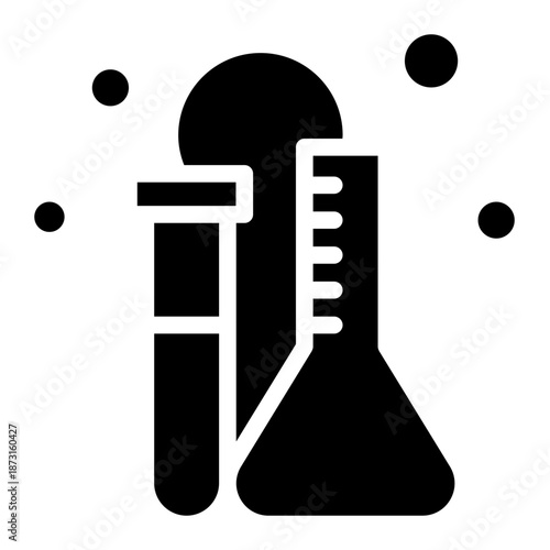 Chemical icon glyph style vector illustration	
