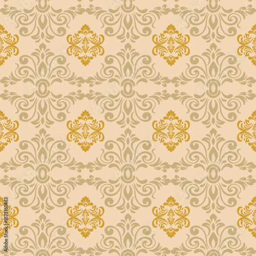 Damask refers to woven fabric with floral or geometric patterns created from a special weave that creates a distinctive pattern on the fabric. This weaving uses a technique of using multi-colored yarn