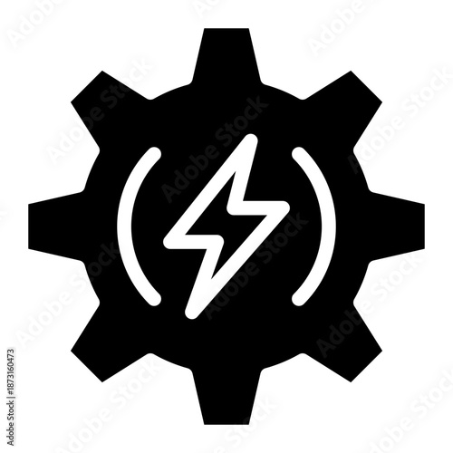 Electrical icon glyph style vector illustration	

