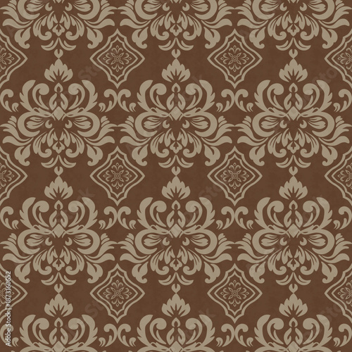 Damask refers to woven fabric with floral or geometric patterns created from a special weave that creates a distinctive pattern on the fabric. This weaving uses a technique of using multi-colored yarn