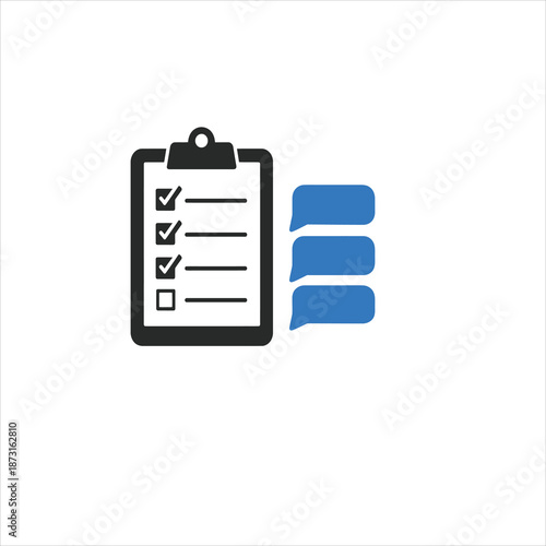 Vector of checklist with books. Symbol of user manual guide. Icon of technical new