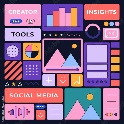 Create a Flat Vector Background for Finance Dashboard Design
