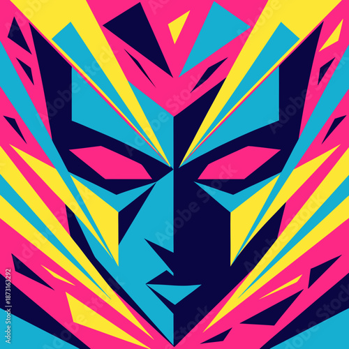 Vibrant Flat Vector T-Shirt Design for Sports Enthusiasts Featuring Dynamic Graphics