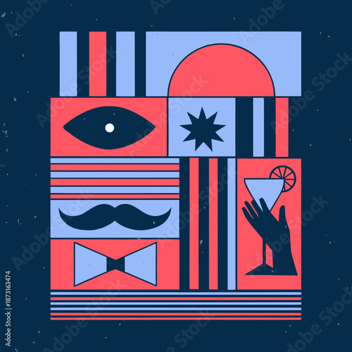 Vector design for fitness promotions featuring flat style elements