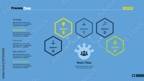 Four Options Teamwork Slide Template