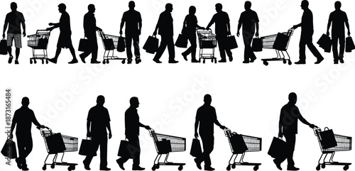 Baseball players silhouettes set, professional athletes batting, pitching, throwing, running, sliding and catching ball action poses, athletic sports competition vector graphics, white background