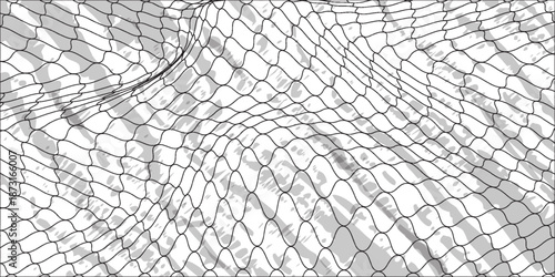 Mesh texture for fishing nets. Grunge pattern for sportswear or soccer goal, volleyball net, basketball hoop, hockey, athletics. Grunge background