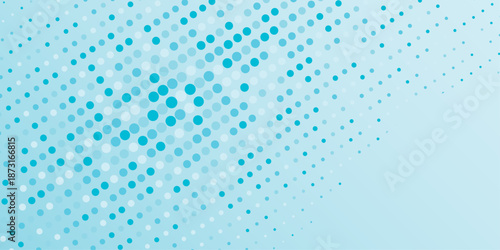 Blue halftone pattern abstract background for fabric style. Abstract dotted blue background texture. Futuristic abstract background for design. Color circles with a gradient fill. 3d illustration.
