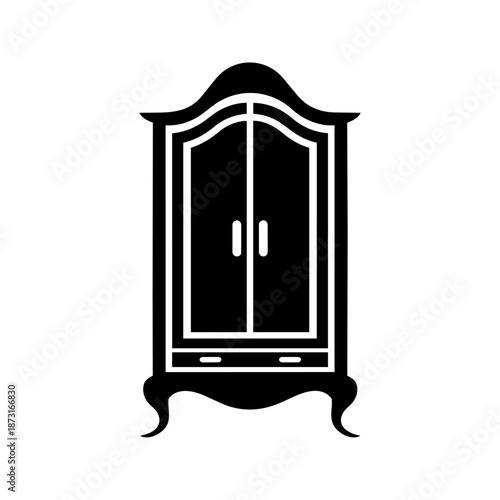 Classic wardrobe cabinet representing home storage, interior design, and organized living space.
