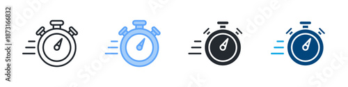 Alarm Icon Set Multiple Style. Designed In Outline, Blue, Glyph, Dual Tone