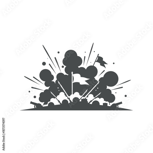 Explosive Battle Scene