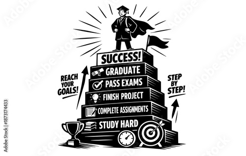 Graduation hero: steps to success for completing education goals