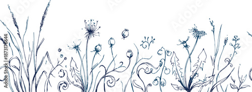 Mega collection of tree silhouettes, garden plan symbols, architectural elevations, black vector bushes, shrubs, wild grasses, meadow plants, and floral icons,