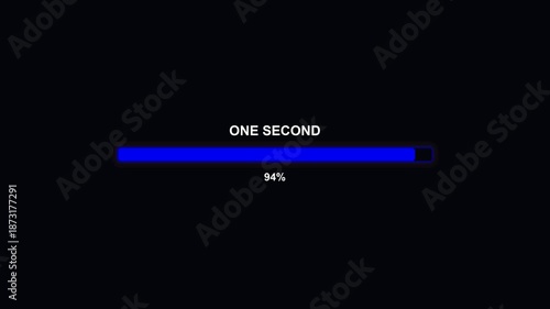 Wallpaper Mural Progress bar animation showing time measurement with red color on black background during user interface interaction Torontodigital.ca