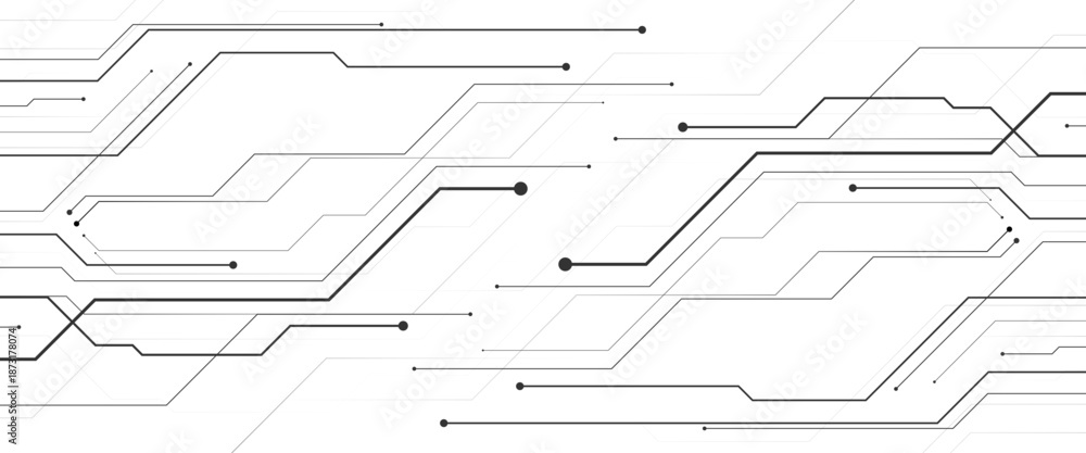 Obraz premium Vector digital white and blue digital technology futuristic circuit board background..