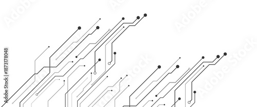 Vector digital white and blue digital technology futuristic circuit board background..