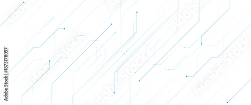 Vector digital white and blue digital technology futuristic circuit board background..
