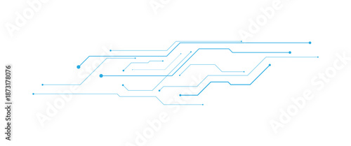 Vector digital white and blue digital technology futuristic circuit board background..