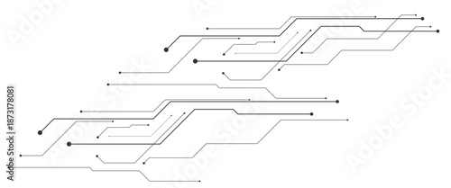 Vector digital white and blue digital technology futuristic circuit board background..