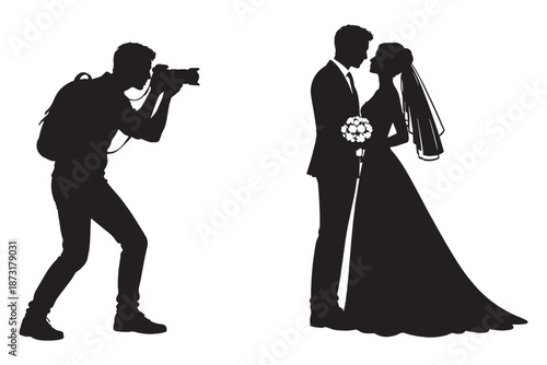 Wedding Photographer Silhouette
Bride and Groom Wedding Silhouette
Wedding Photography Silhouette Scene