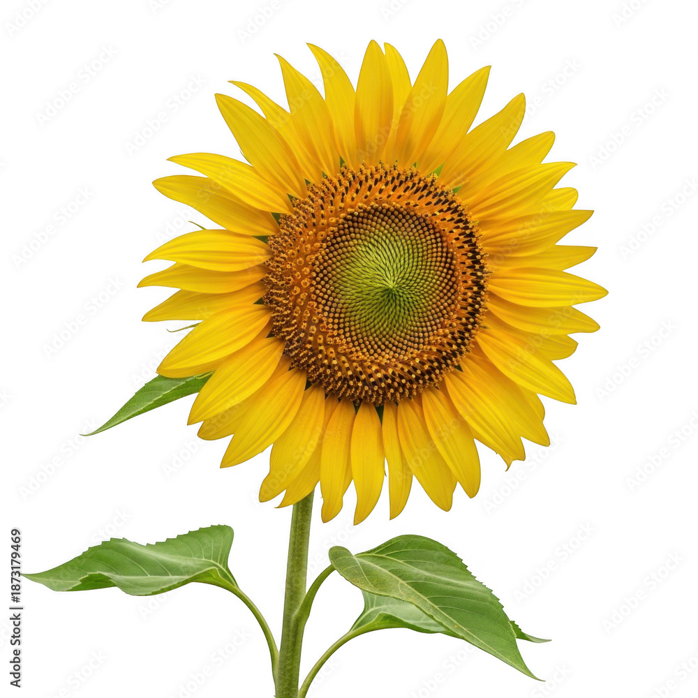 Fototapeta premium Sunflower, isolated on transparent background