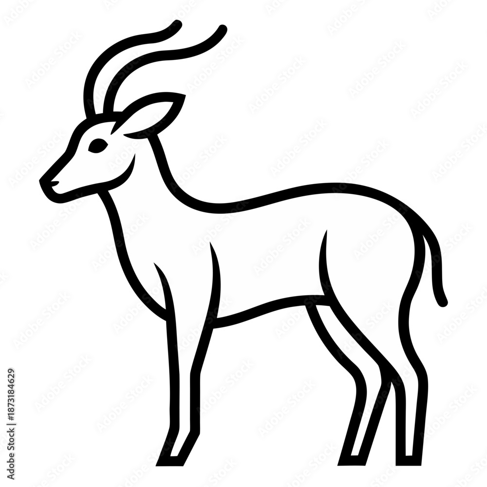 Obraz premium deer silhouette vector
